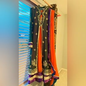 Wedding/ party/ festival colors dress with pure zari work.